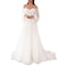 Elegant Off Shoulder Lace Maxi Dress Womens White Evening Gown Long Sleeve Party Dress 1