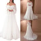Elegant Off Shoulder Lace Maxi Dress Womens White Evening Gown Long Sleeve Party Dress 0