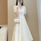 Elegant White Midi Dress Womens Formal Occasion Dress Luxury Birthday Party Dress 2