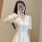 Elegant White Midi Dress Womens Formal Occasion Dress Luxury Birthday Party Dress 6