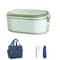 Portable Electric Lunch Box Heater 1L Stainless Steel Food Warmer Lunch Box With Compartments Set 3