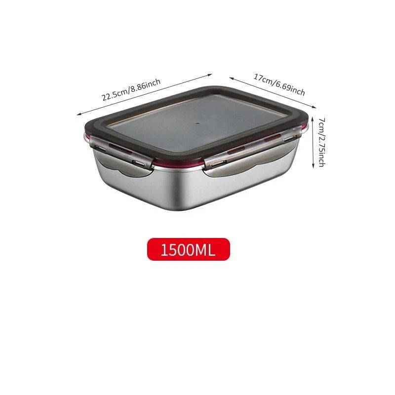 304 Stainless Steel Bento Box Leakproof Food Storage Container Portable Lunch Box 3