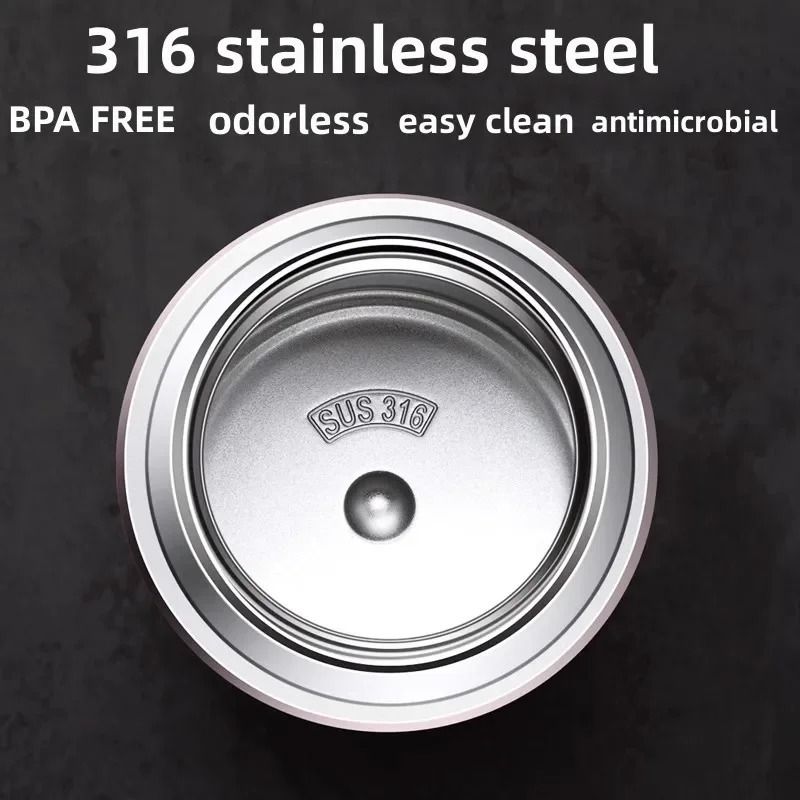 316 Food Thermos Jar Vacuum Insulated Stainless Steel Lunch Container With Spoon And Carry Bag 3