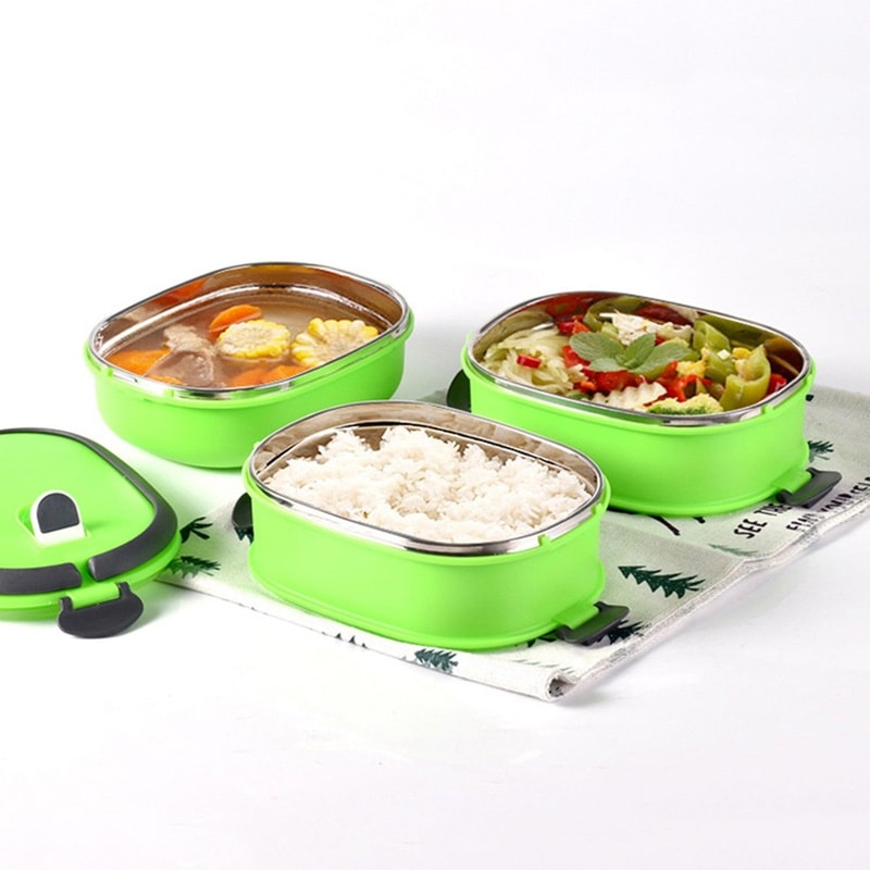ZUZZEE Portable Food Warmer Lunch Box Thermal Insulated Stainless Steel Lunch Container 4