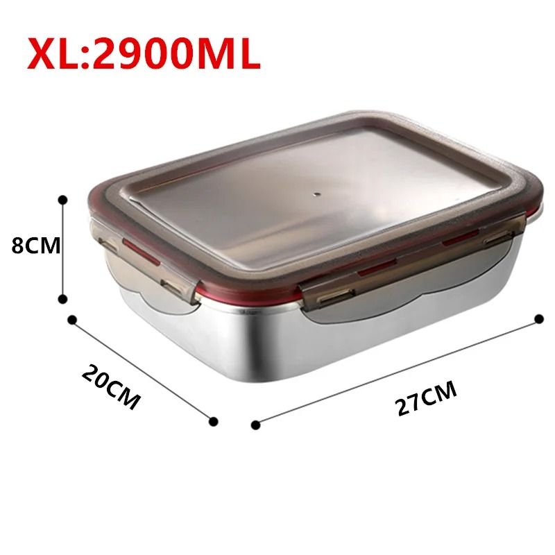 304 Stainless Steel Leakproof Bento Box Portable Food Storage Container For Travel And Office 4