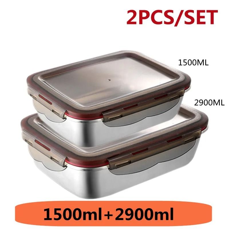 304 Stainless Steel Leakproof Bento Box Portable Food Storage Container For Travel And Office 6