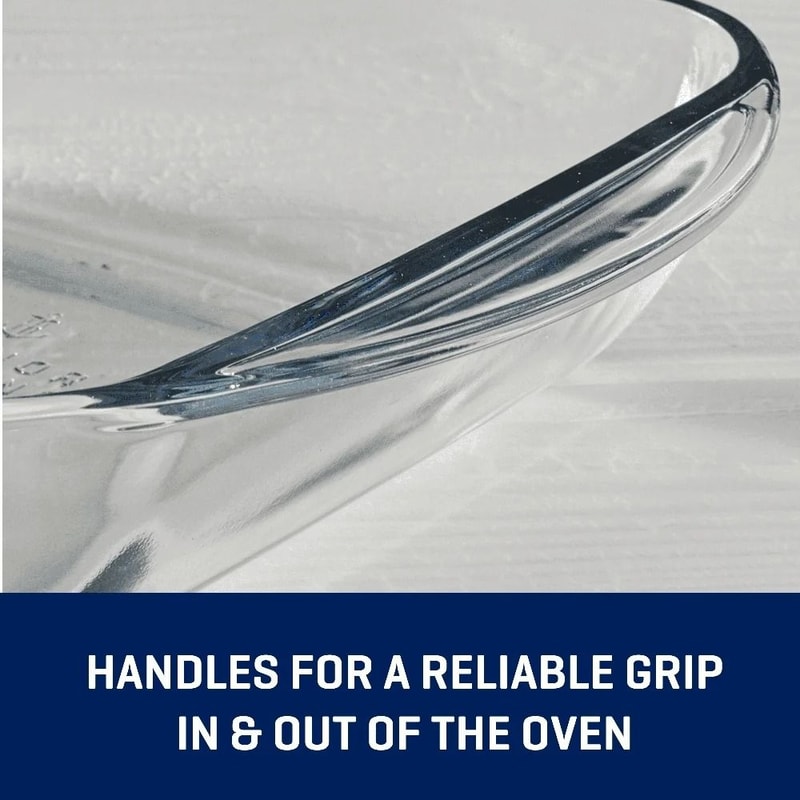 3 Piece Glass Baking Dish Set Oven Safe Tempered Casserole Bakeware For Kitchen Use 1