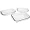 3 Piece Glass Baking Dish Set Oven Safe Tempered Casserole Bakeware For Kitchen Use 0
