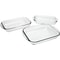 3 Piece Glass Baking Dish Set Oven Safe Tempered Casserole Bakeware For Kitchen Use 0