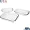 3 Piece Glass Baking Dish Set Oven Safe Tempered Casserole Bakeware For Kitchen Use 5
