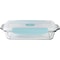 3 Quart Glass Baking Dish With Locking Lid Tempered Casserole Storage Container With Steam Vent 0