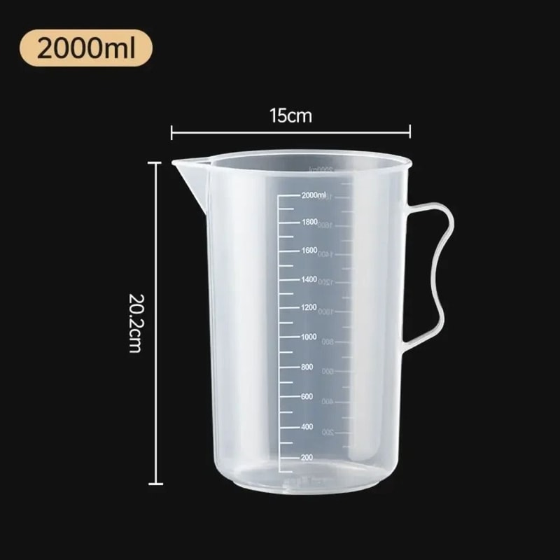 Large Plastic Measuring Cup With Scale Food Grade Graduated Measuring Beaker For Kitchen And Lab Us 5