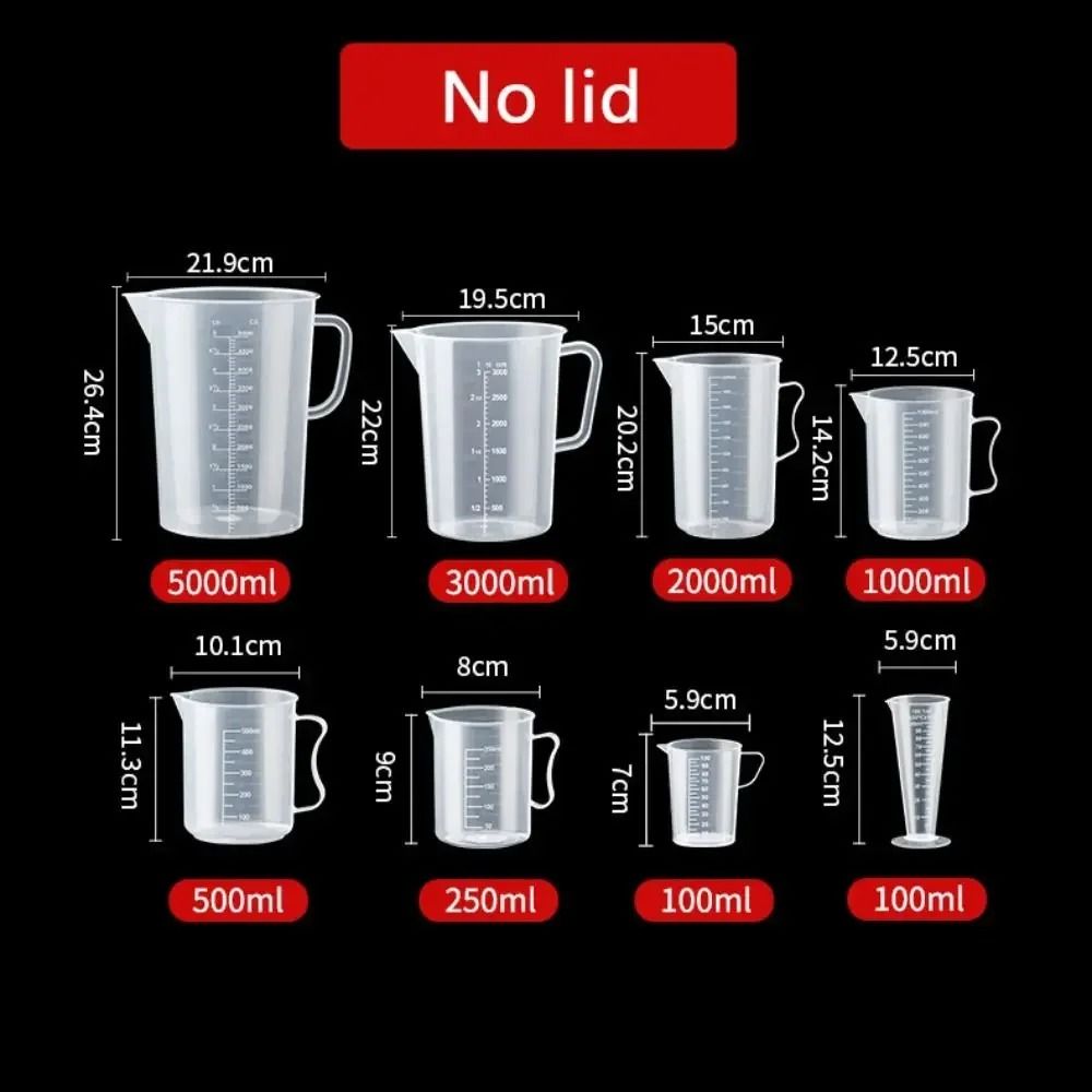 Large Plastic Measuring Cup With Scale Food Grade Graduated Measuring Beaker For Kitchen And Lab Us 18
