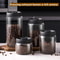 Glass Coffee Bean Storage Jar Airtight Vacuum Container With Moisture Proof Seal Lid 0