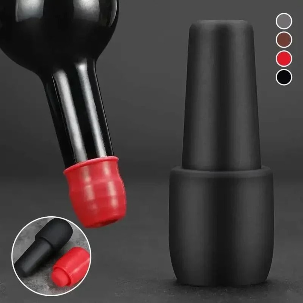 Universal Silicone Wine Bottle Stopper Airtight Double Seal Wine Saver Cap 12