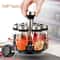 Glass Spice Jar Set With Rack Kitchen Seasoning Storage Organizer For Salt Pepper And Sugar 4