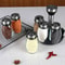 Glass Spice Jar Set With Rack Kitchen Seasoning Storage Organizer For Salt Pepper And Sugar 5
