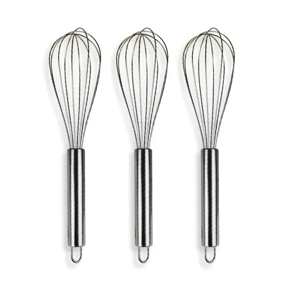 Stainless Steel Balloon Whisk Manual Egg Beater Mixer For Baking And Cooking 11