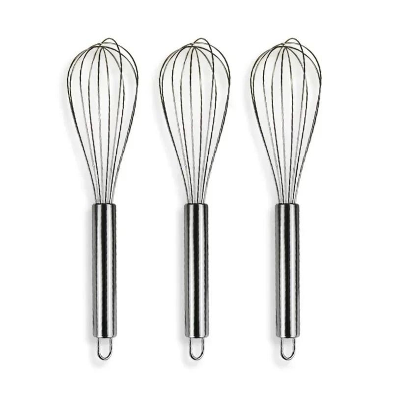 Stainless Steel Balloon Whisk Manual Egg Beater Mixer For Baking And Cooking 11
