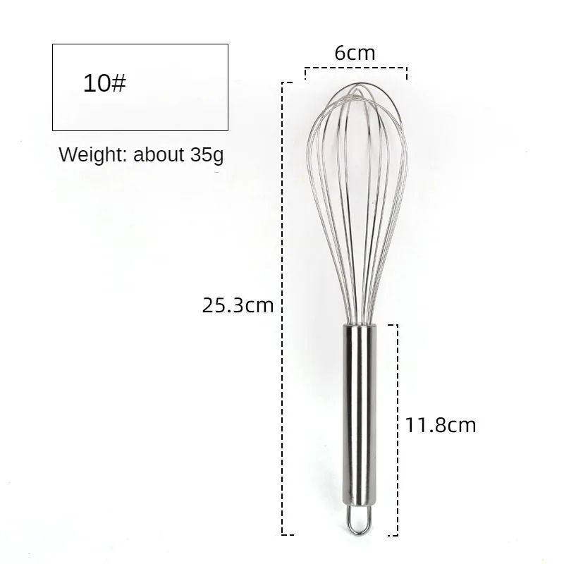 Stainless Steel Balloon Whisk Manual Egg Beater Mixer For Baking And Cooking 3