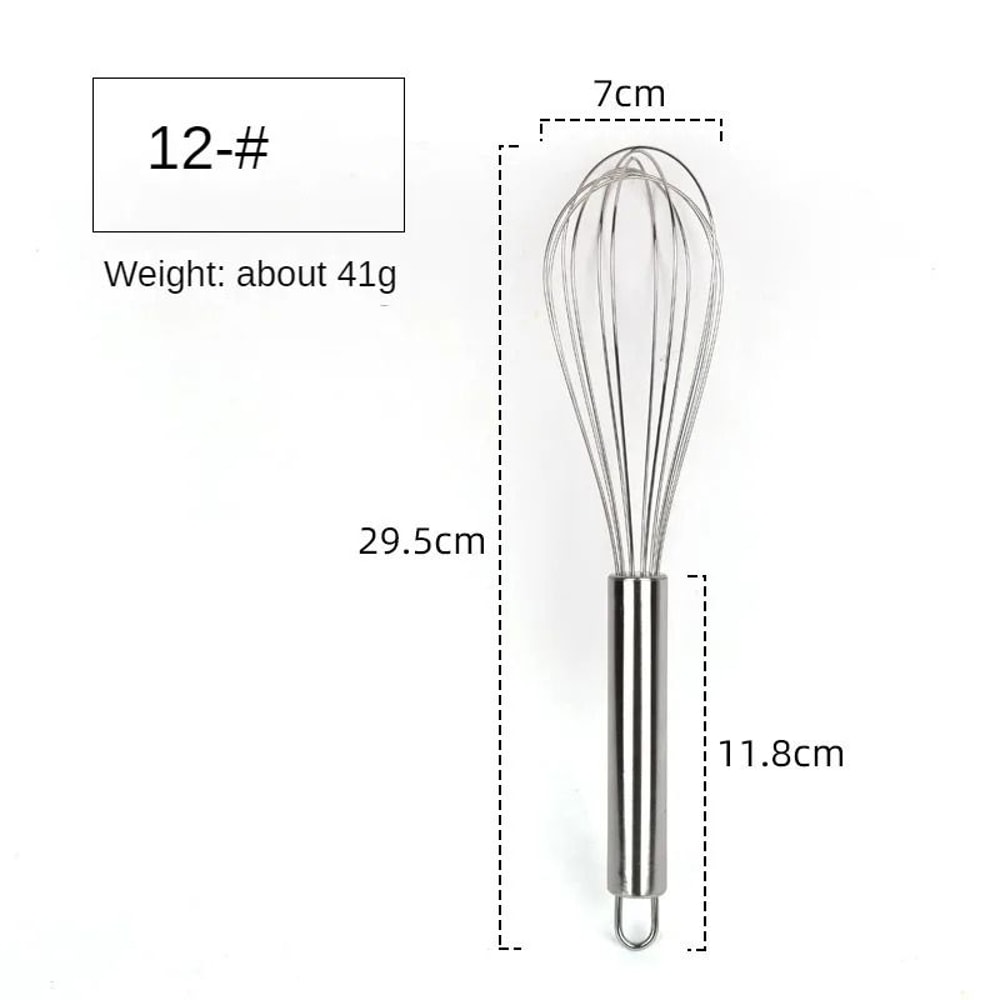 Stainless Steel Balloon Whisk Manual Egg Beater Mixer For Baking And Cooking 4