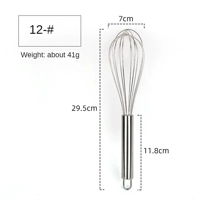 Stainless Steel Balloon Whisk Manual Egg Beater Mixer For Baking And Cooking 4