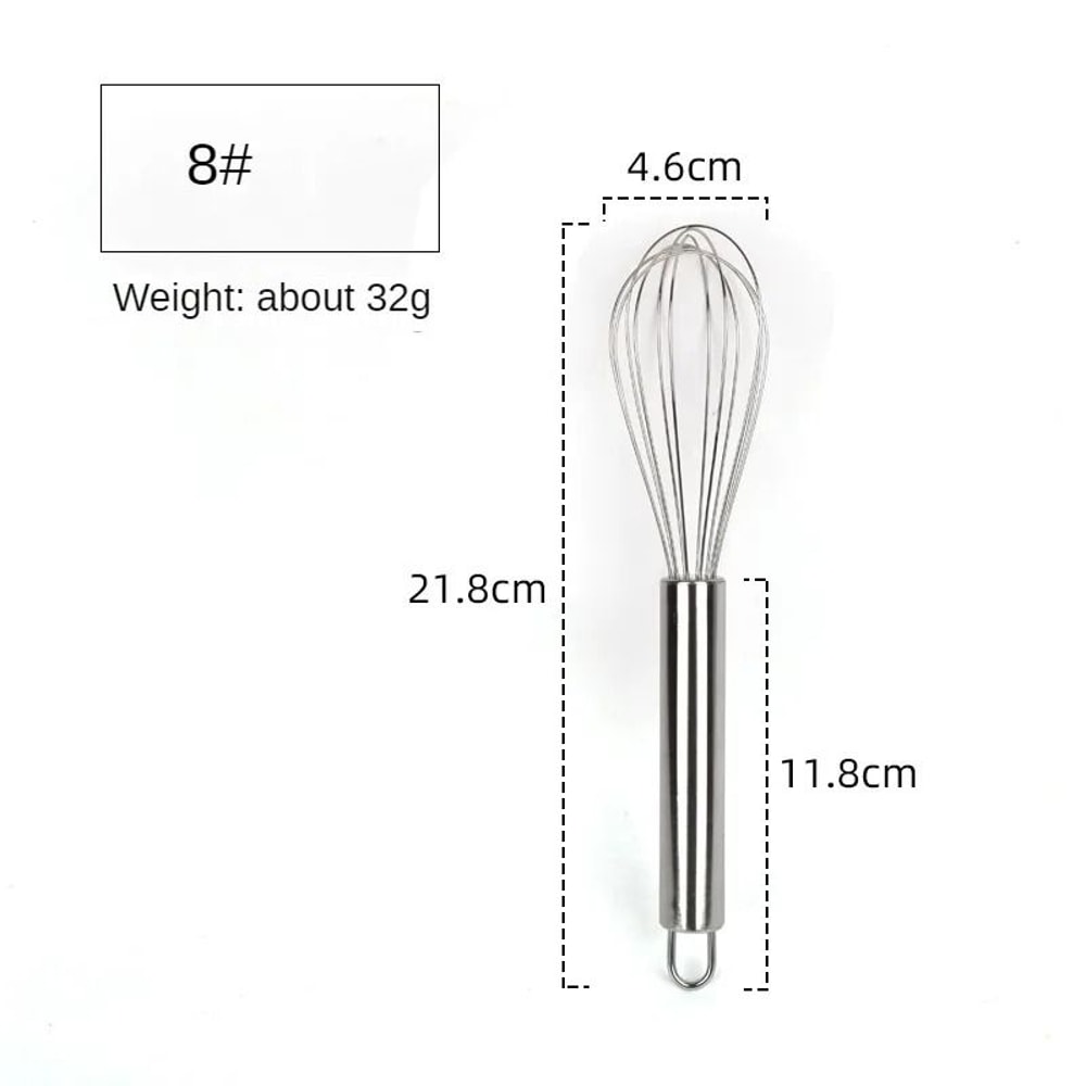 Stainless Steel Balloon Whisk Manual Egg Beater Mixer For Baking And Cooking 2