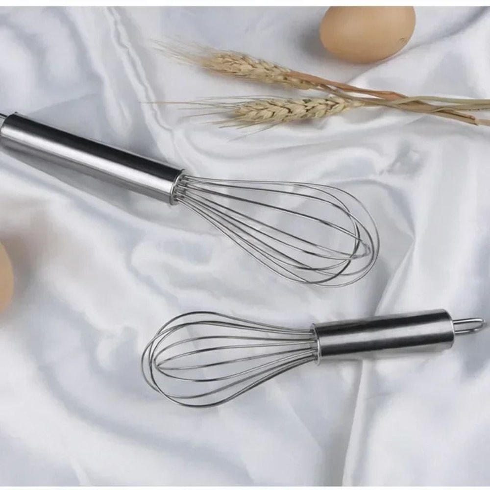 Stainless Steel Balloon Whisk Manual Egg Beater Mixer For Baking And Cooking 6
