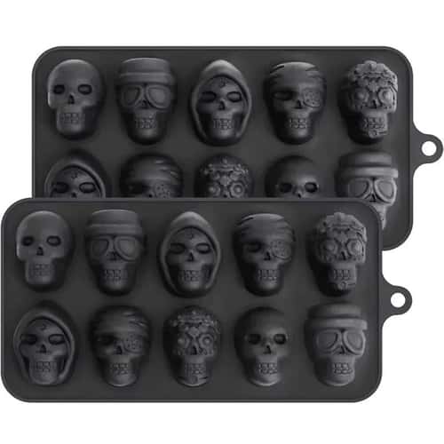 Silicone Skull Ice Cube Mold Reusable Novelty Ice Tray for Drinks Chocolate and Desserts