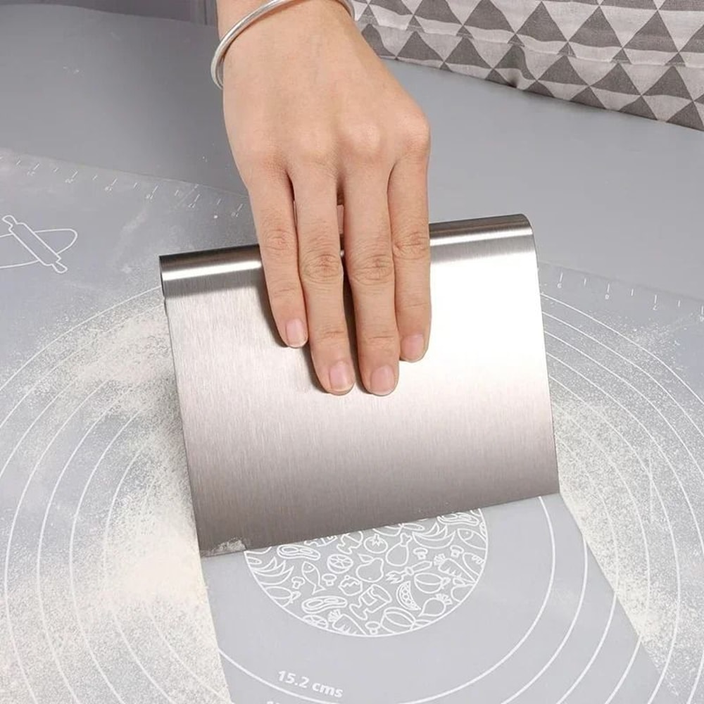 Stainless Steel Cake Scraper Buttercream Smoother Dough Scraper For Cake Decorating 5