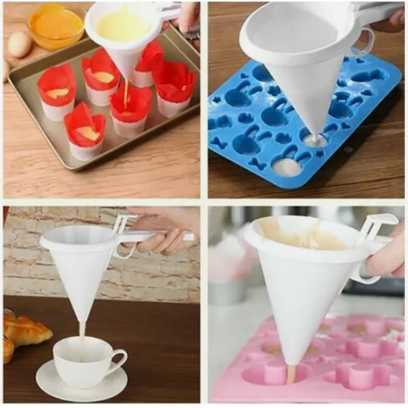 Adjustable Batter Dispenser Funnel For Baking Pancakes Cupcakes And Desserts 4