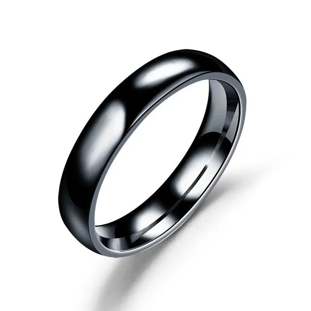 Simple Titanium Wedding Band Ring For Men And Women Hypoallergenic Polished Couple Ring 2