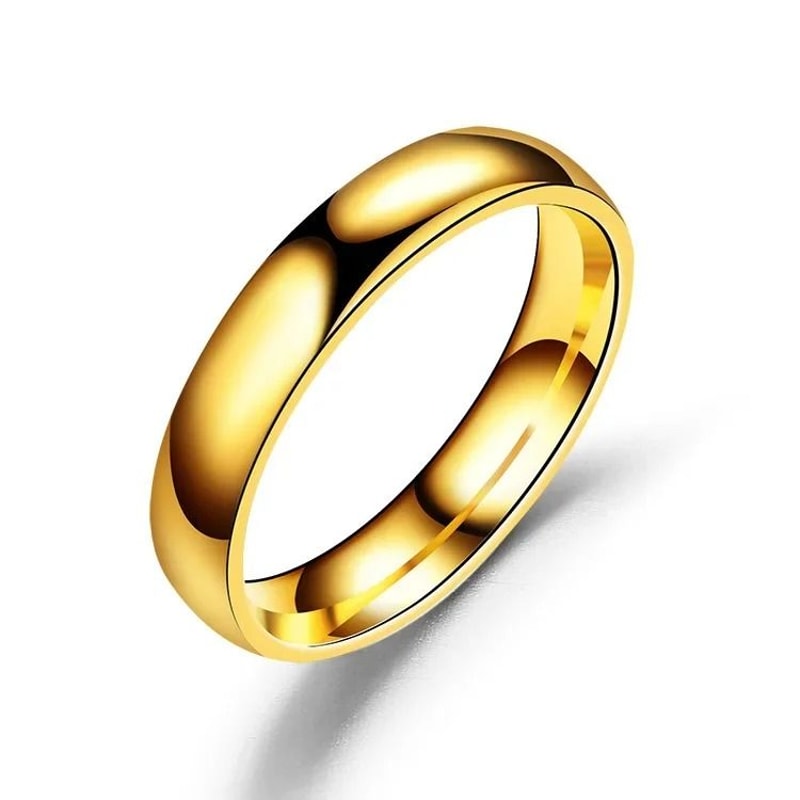 Simple Titanium Wedding Band Ring For Men And Women Hypoallergenic Polished Couple Ring 3
