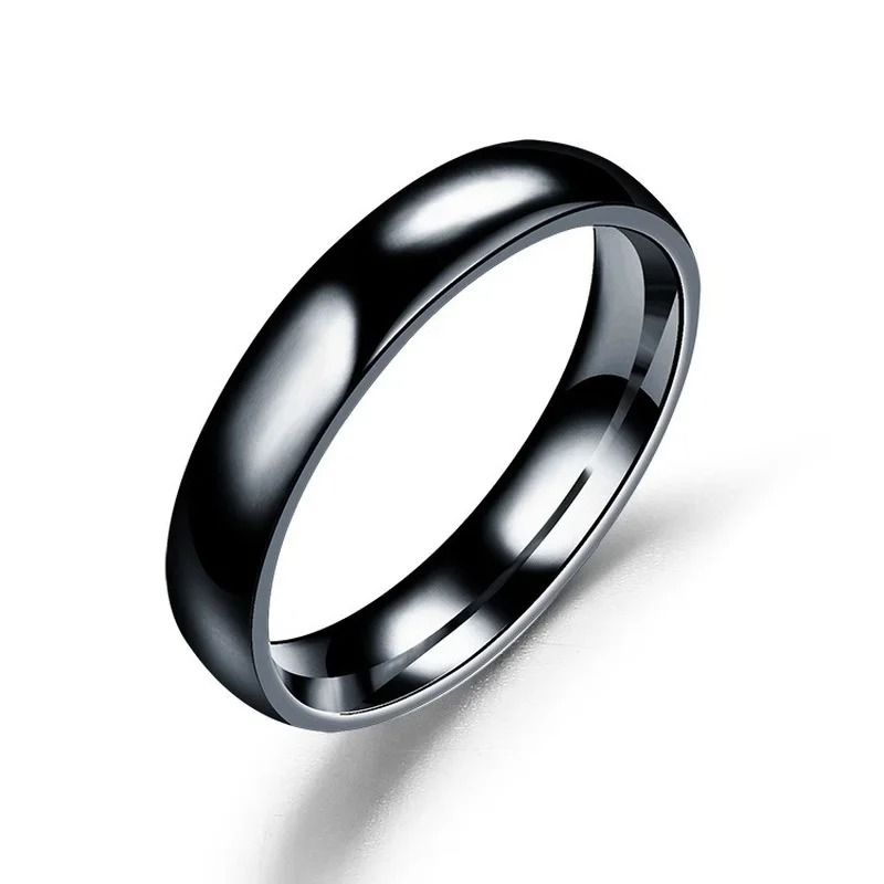 Simple Titanium Wedding Band Ring For Men And Women Hypoallergenic Polished Couple Ring 8