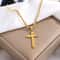 Minimalist Gold Cross Necklace Set For Men And Women Matching Couple Pendant Jewelry 7