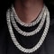 Iced Cuban Chain Necklace 20 Inch Hip Hop Style Diamond Look Unisex Jewelry 0