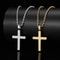 Twisted Rope Cross Necklace And Bracelet Set Stainless Steel Faith Jewelry 0