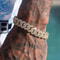 Mens Iced Out Cuban Bracelet Rhombus Design Diamond Look Chain 3
