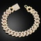Mens Iced Out Cuban Bracelet Rhombus Design Diamond Look Chain 1