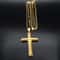 Jesus Cross Necklace Stainless Steel Gold Hip Hop Pendant Chain 9
