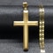 Jesus Cross Necklace Stainless Steel Gold Hip Hop Pendant Chain 1