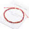 Red Carnelian Beaded Bracelet Gold Plated Dainty Agate Braided Wristband 2