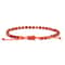 Red Carnelian Beaded Bracelet Gold Plated Dainty Agate Braided Wristband 3