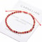 Red Carnelian Beaded Bracelet Gold Plated Dainty Agate Braided Wristband 6