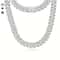Moissanite Cuban Chain Necklace 14mm Wide Sterling Silver Mens Chain 4