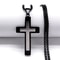 Stainless Steel Splice Cross Pendant Necklace Unisex Religious Chain 1