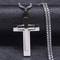 Stainless Steel Splice Cross Pendant Necklace Unisex Religious Chain 2