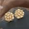 Gold Nugget Stud Earrings 18K Gold Plated Statement Earrings For Women 0
