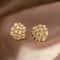 Gold Nugget Stud Earrings 18K Gold Plated Statement Earrings For Women 1