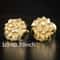 Gold Nugget Stud Earrings 18K Gold Plated Statement Earrings For Women 5